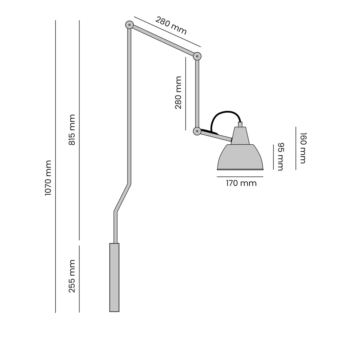 Aida 75cm Svart/krämvit vägglampa från Artera - Aida v&auml;gglampa i svart och kr&auml;mvit metall har en stilren och funktionell design.