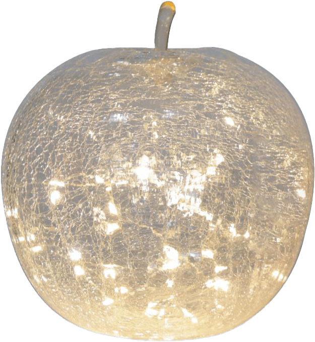 Zoom bild av Äpple 22cm Transparent bordslampa från Pixie Design - Den &auml;r f&ouml;rsedd med timer och en praktisk 5-stegs dimmer f&ouml;r att justera ljuset efter behov, vilket g&ouml;r den perfekt f&ouml;r b&aring;de arbetsbelysning och mysig kv&auml;llsbelysning.