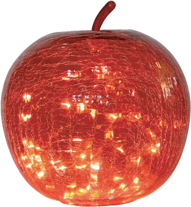 Zoom bild av Äpple 22cm Röd bordslampa från Pixie Design - Den &auml;r f&ouml;rsedd med timer och en praktisk 5-stegs dimmer f&ouml;r att justera ljuset efter behov, vilket g&ouml;r den perfekt f&ouml;r b&aring;de arbetsbelysning och mysig kv&auml;llsbelysning.