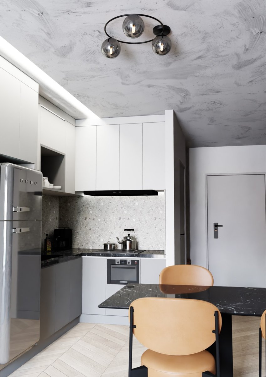 Sopra Ø47 Rökfärgad plafond från Emibig Lighting - Kuporna i r&ouml;kf&auml;rgat glas tillf&ouml;r l&auml;tthet och sprider ljuset j&auml;mnt, vilket bidrar till en behaglig och effektiv rumsbelysning.