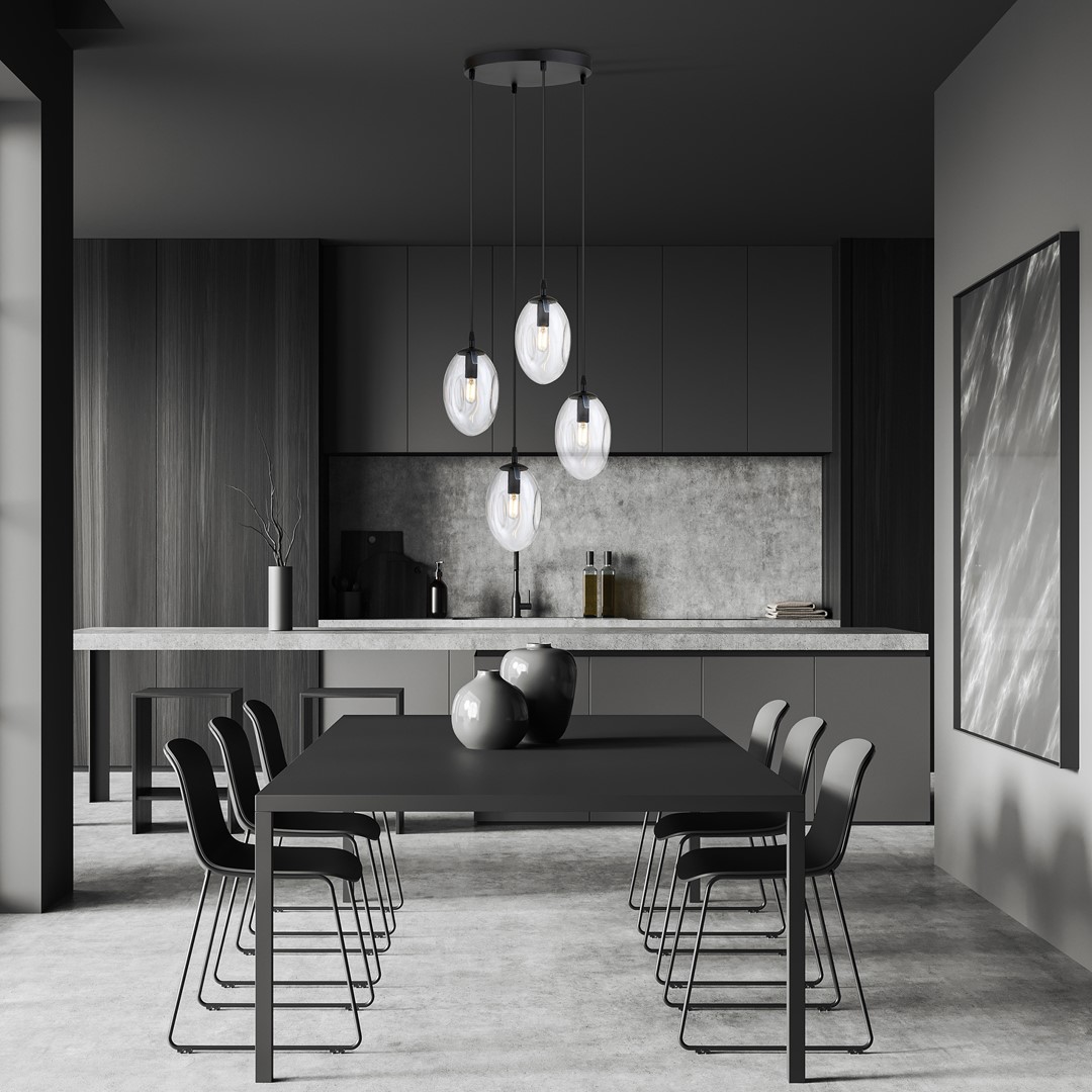 Astral Ø40 Transparent taklampa från Emibig Lighting - Perfekt att placera &ouml;ver matbordet eller i ett rum d&auml;r du vill skapa en mysig och dekorativ belysning.