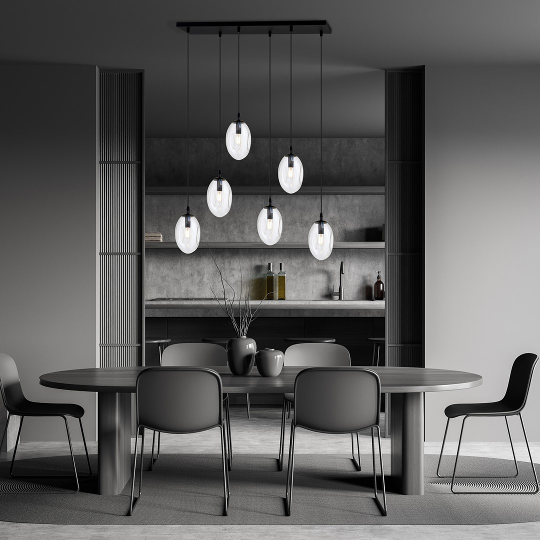 Astral 70cm Transparent taklampa från Emibig Lighting - Perfekt ovanf&ouml;r matbordet eller i ett &ouml;ppet rum d&auml;r lampan f&aring;r ta plats och bli ett naturligt blickf&aring;ng.