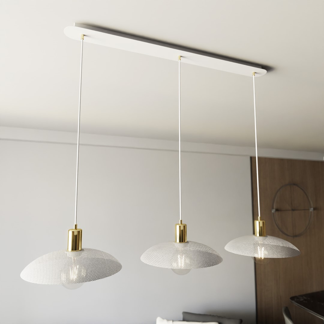 Spirit 90cm Vit taklampa från Emibig Lighting - Perfekt f&ouml;r dig som vill addera en industriell estetik i inredningen och samtidigt skapa en modern k&auml;nsla i varje rum.