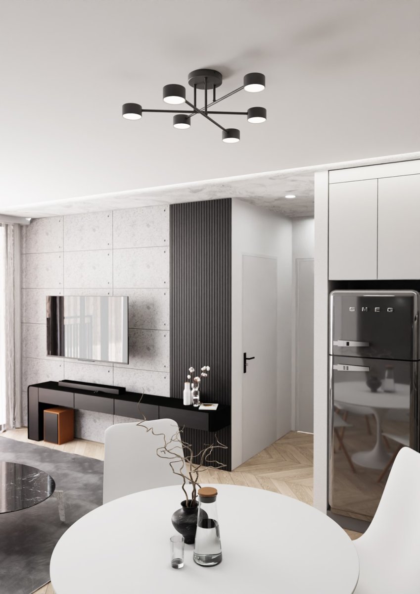 Halo Ø60 Svart plafond från Emibig Lighting - Halo - Denna exceptionella belysning har en modern och minimalistisk design.