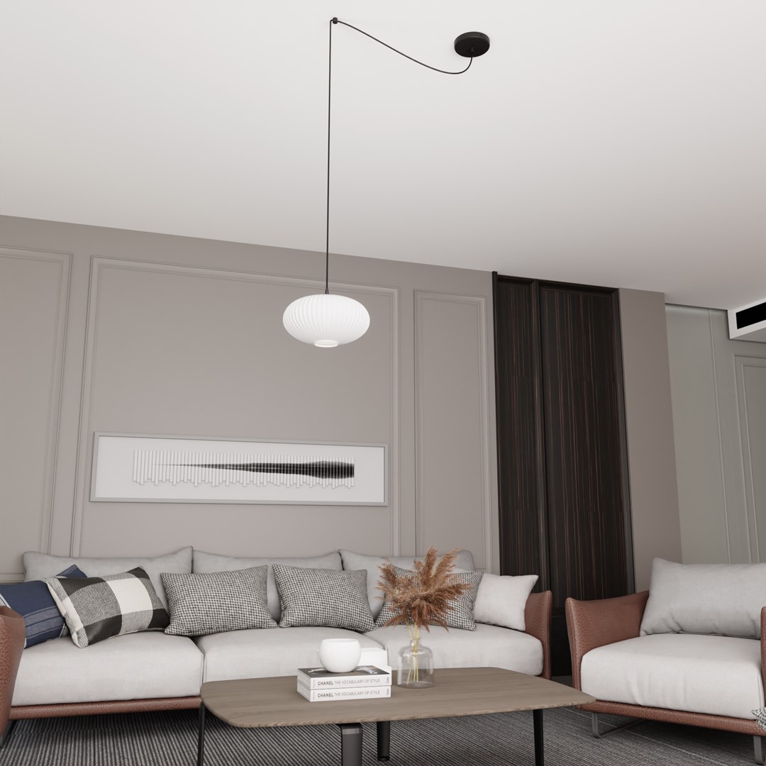 Origo Ø30 Vit taklampa från Emibig Lighting - Origo passar perfekt i milj&ouml;er som vardagsrum eller restauranger och &auml;r en idealisk kombination av estetik och kvalitet.