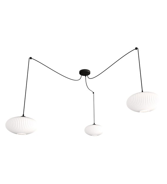 Origo 3xØ30 Vit taklampa från Emibig Lighting - Origo passar perfekt i milj&ouml;er som vardagsrum eller restauranger och &auml;r en idealisk kombination av estetik och kvalitet.