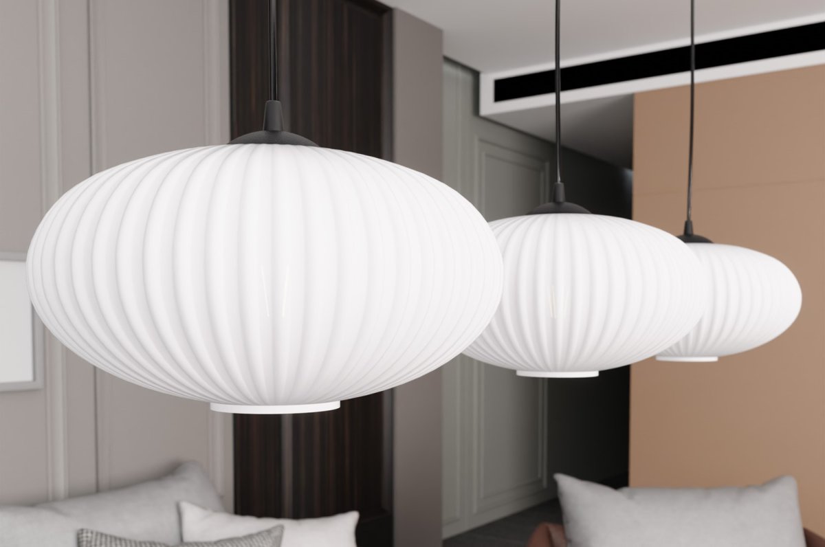Coco 115cm Vit taklampa från Emibig Lighting - Perfekt f&ouml;r vardagsrum och matplatser &ndash; Coco fungerar som en snygg accent i alla typer av inredningar.