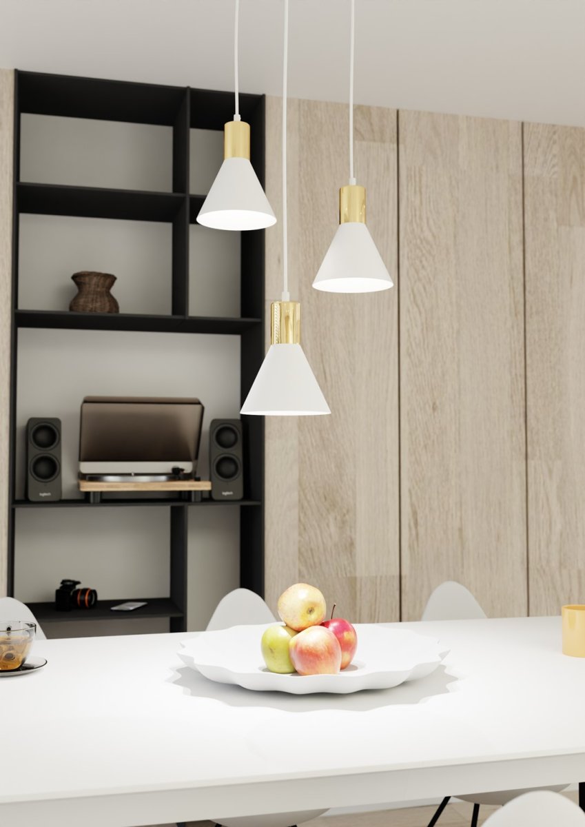 Rosa Ø30 Vit taklampa från Emibig Lighting - Taklampan Rosa &auml;r ett stilfullt tillskott d&auml;r enkel form m&ouml;ter eleganta detaljer.