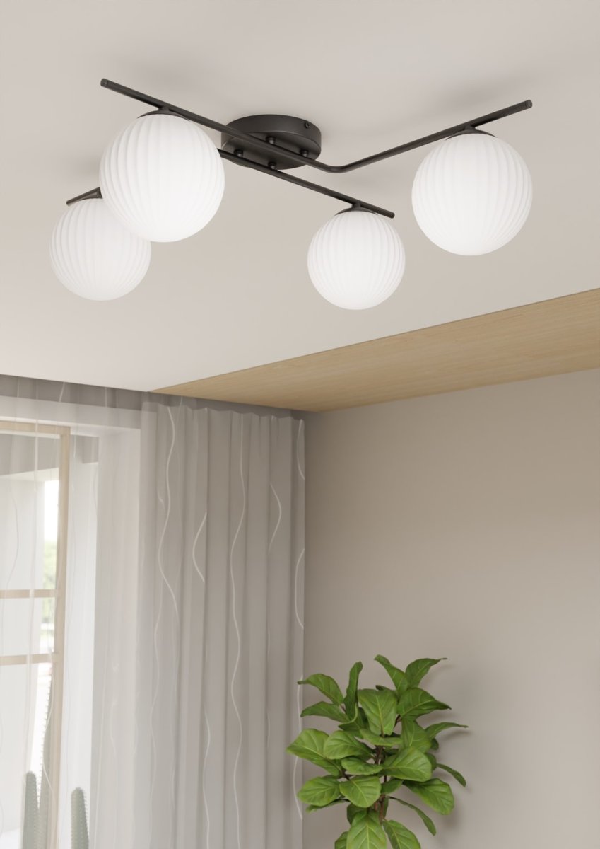 Vespa 72cm Vit plafond från Emibig Lighting - Perfekt f&ouml;r samtida inredningar &ndash; Vespa passar lika bra i vardagsrum och matplatser som p&aring; kontor, d&auml;r den f&ouml;renar funktion och estetik.