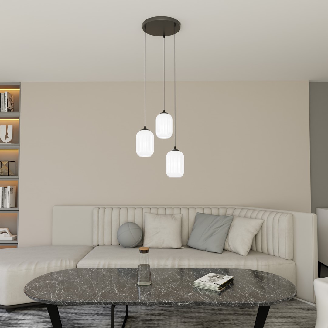 Verdi Ø30 Vit taklampa från Emibig Lighting - Den originella formen ger rummet karakt&auml;r och skapar en personlig stil med en ombonad k&auml;nsla.
