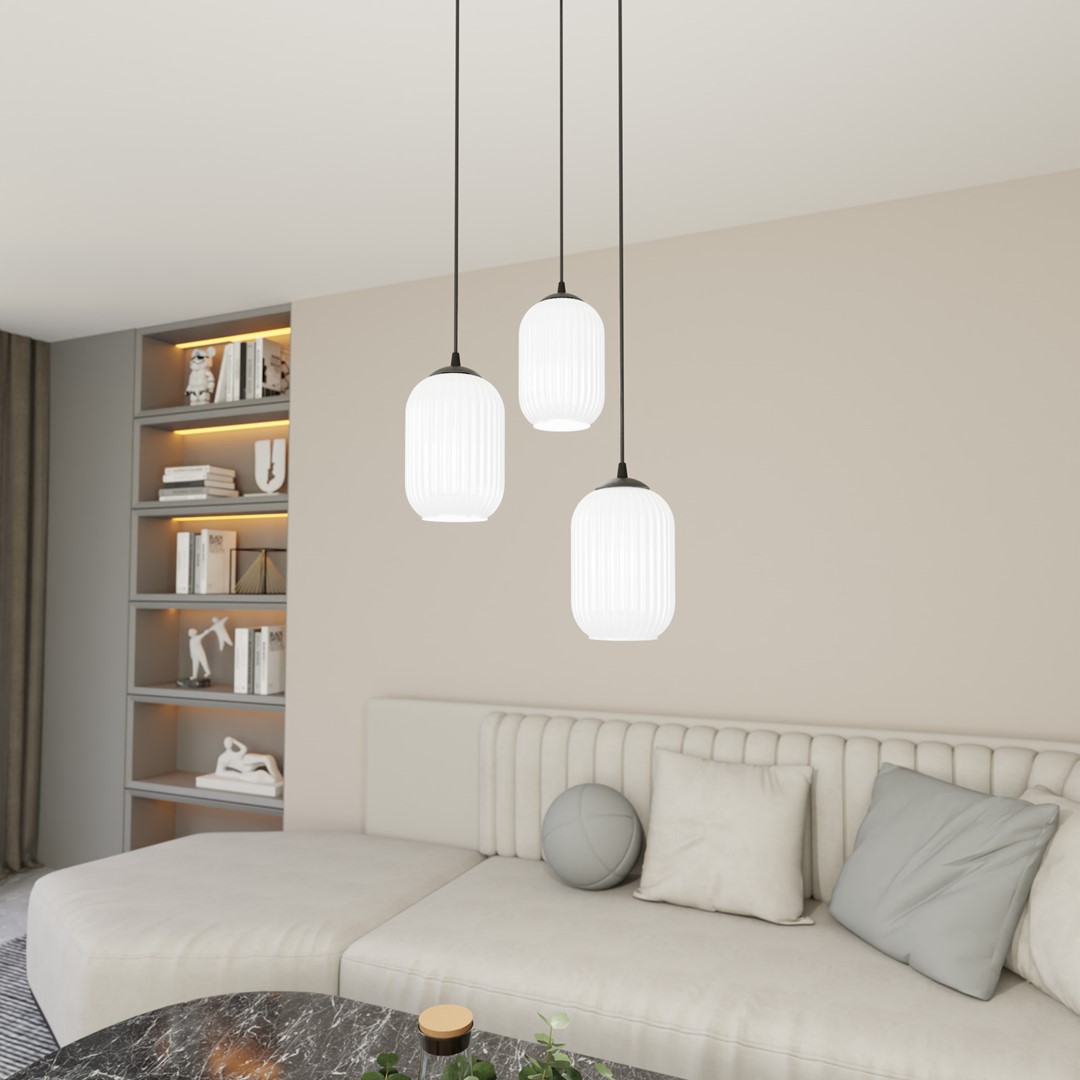 Verdi Ø30 Vit taklampa från Emibig Lighting - Den originella formen ger rummet karakt&auml;r och skapar en personlig stil med en ombonad k&auml;nsla.