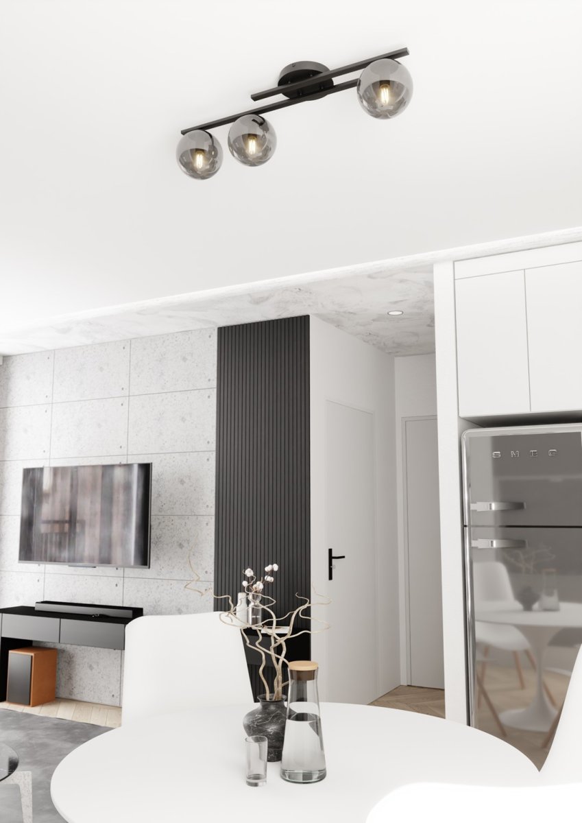 Kairo 74cm Svart/Rökfärgad plafond från Emibig Lighting - Den eleganta designen passar perfekt i alla hem och stilar.