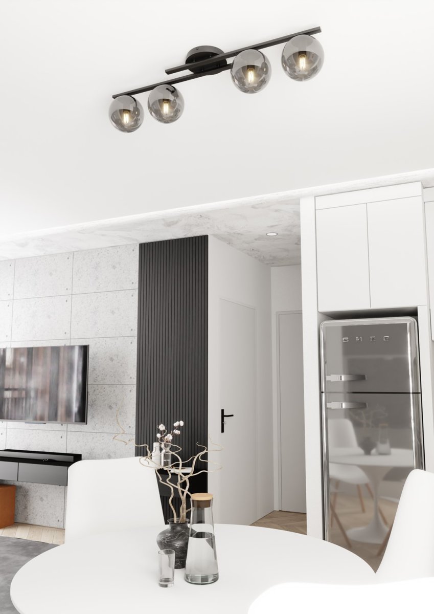 Kairo 87cm Svart/Rökfärgad plafond från Emibig Lighting - Den eleganta designen passar perfekt i alla hem och stilar.