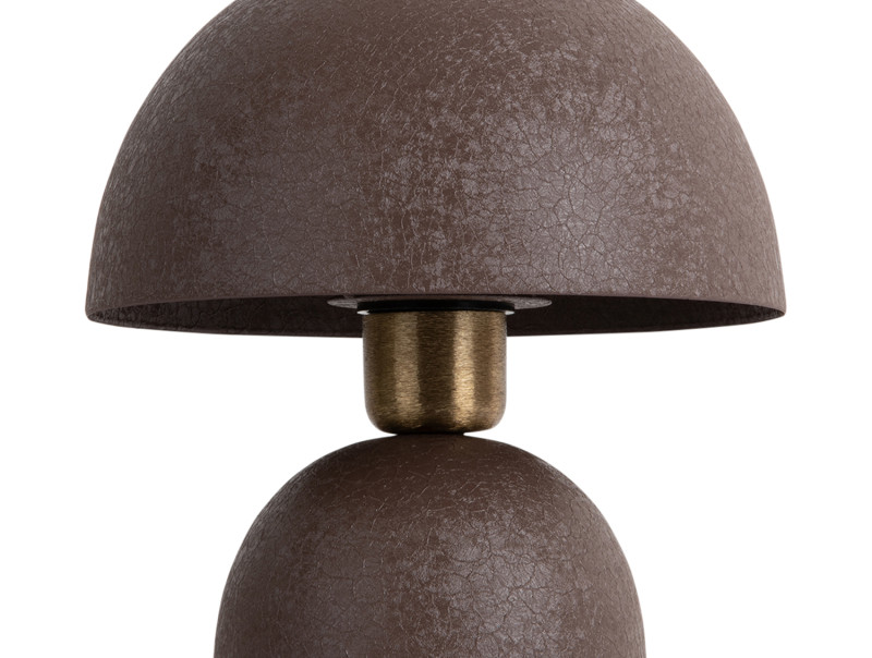 Boaz Mini 30cm Brun bordslampa från Leitmotiv - Boaz bordslampa i metall har en modern och stilren design med en trendig, svampformad silhuett.
