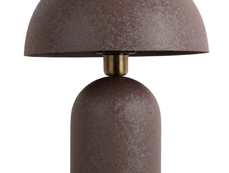 Boaz 43cm Brun bordslampa från Leitmotiv - Boaz bordslampa i metall har en modern och stilren design med en trendig, svampformad silhuett.