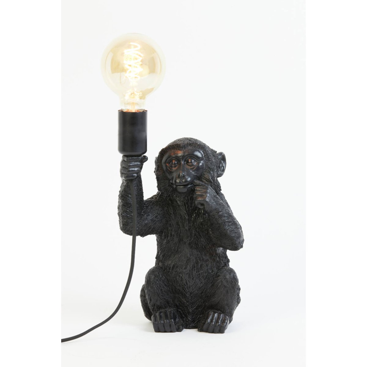 Monkey 34cm Svart bordslampa från Light & Living - Monkey &auml;r en lekfull lampa med karakt&auml;r, l&aring;t den lysa upp ditt hem med sin unika och charmiga design!