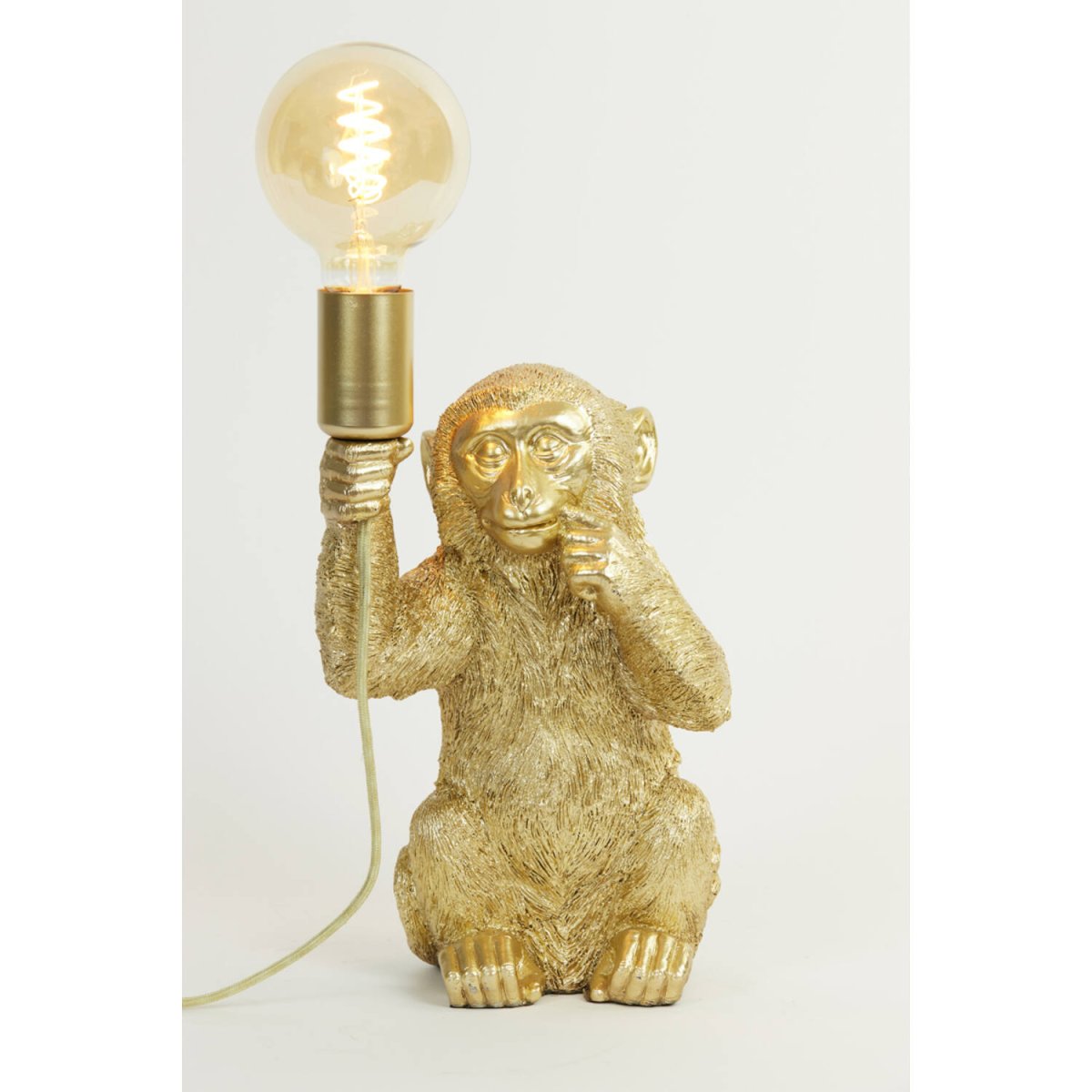 Monkey 34cm Guld bordslampa från Light & Living - Monkey &auml;r en lekfull lampa med karakt&auml;r, l&aring;t den lysa upp ditt hem med sin unika och charmiga design!