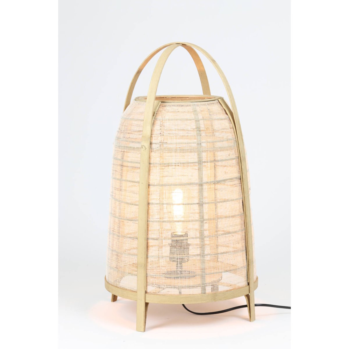 Jacinto 60cm Natur bordslampa från Light & Living - Skapa en varm och harmonisk atmosf&auml;r med Jacinto, en stilfull lampa i bambu och linne.