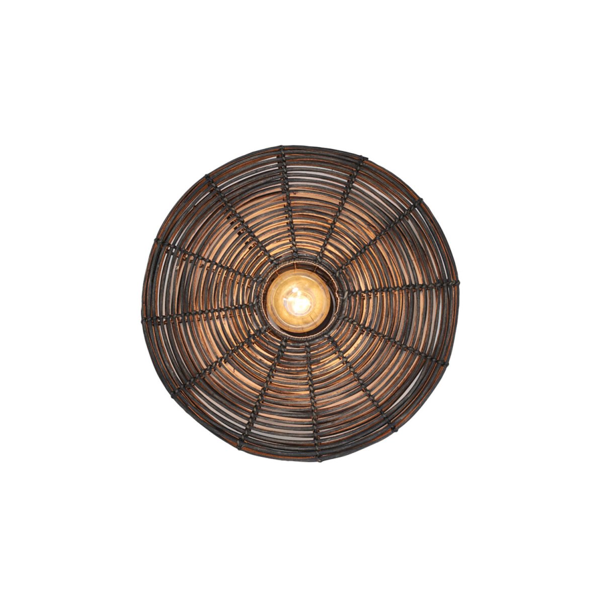 Mataka Ø50 Mörkbrun vägglampa från Light & Living - Ge ditt hem en varm och inbjudande k&auml;nsla med Mataka, en v&auml;gglampa i m&ouml;rkbrun rotting.