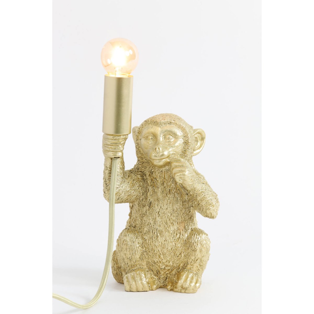 Monkey 23cm Guld bordslampa från Light & Living - Monkey &auml;r en lekfull lampa med karakt&auml;r, l&aring;t den lysa upp ditt hem med sin unika och charmiga design!