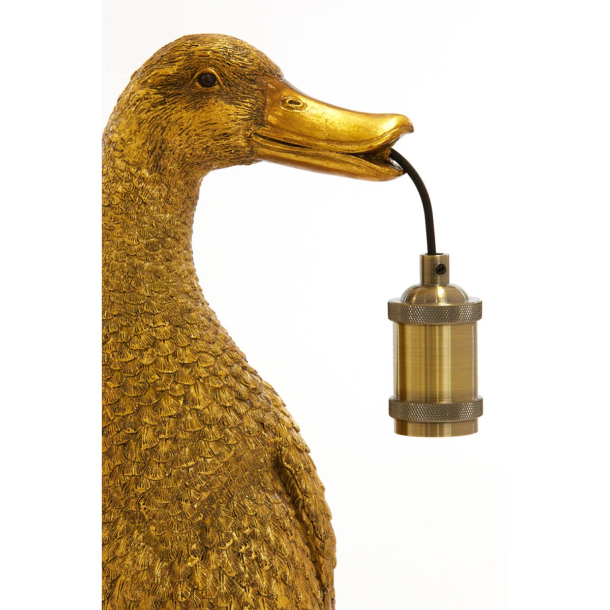 Duck 65cm Antikguld bordslampa från Light & Living - Denna unika lampa i antik guldfinish kombinerar lekfull design med elegant belysning.
