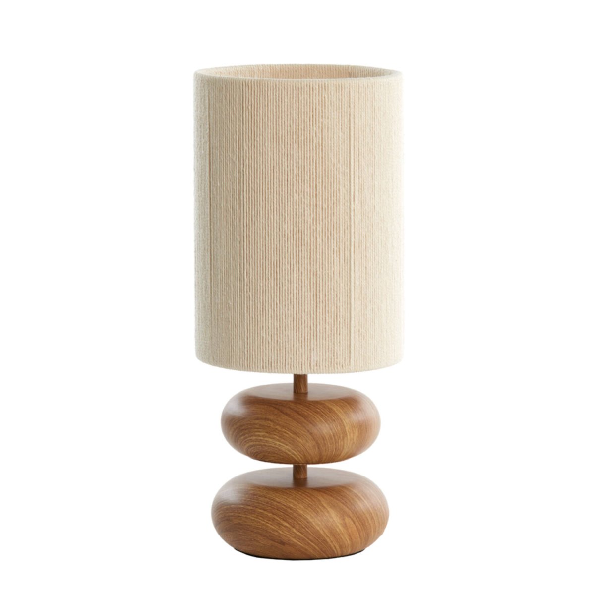 Danialo 50cm Trä bordslampa från Light & Living - Den harmoniska kombinationen av material skapar en varm och inbjudande k&auml;nsla, perfekt f&ouml;r en skandinavisk eller bohemisk inredning.