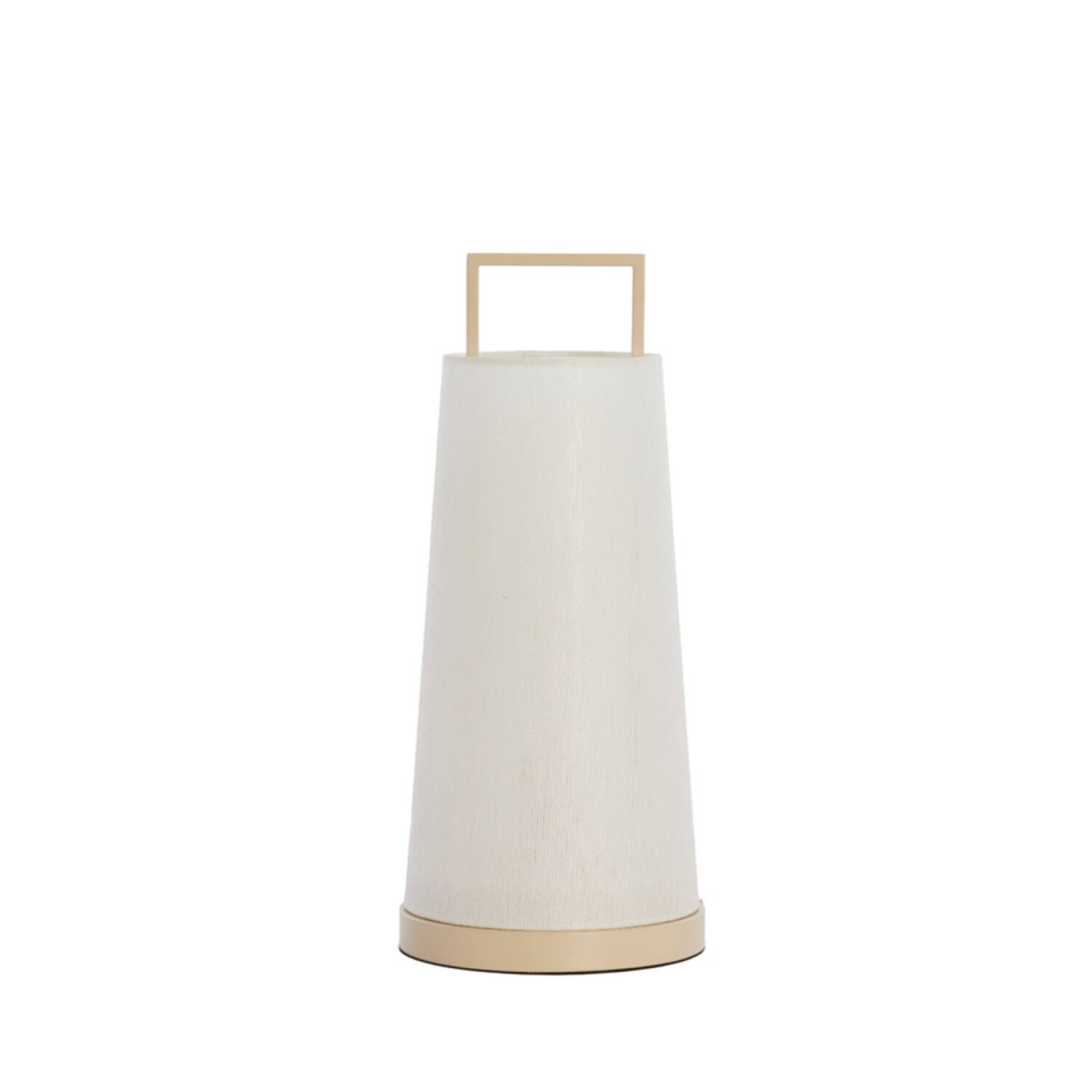 Fyon 45cm Vit bordslampa från Light & Living - Fyon &auml;r en stilren bordslampa med vit textilsk&auml;rm och detaljer i beige metall.