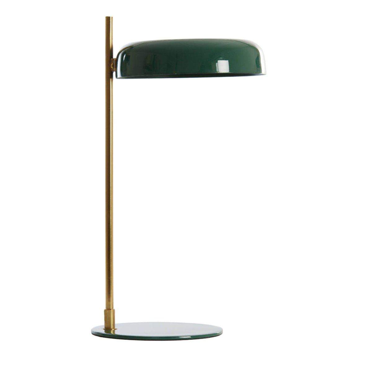 Maleka 47cm Mörkgrön bordslampa från Light & Living - Maleka &auml;r en sofistikerad bordslampa med en blank m&ouml;rkgr&ouml;n sk&auml;rm och en stomme i guld-finish.