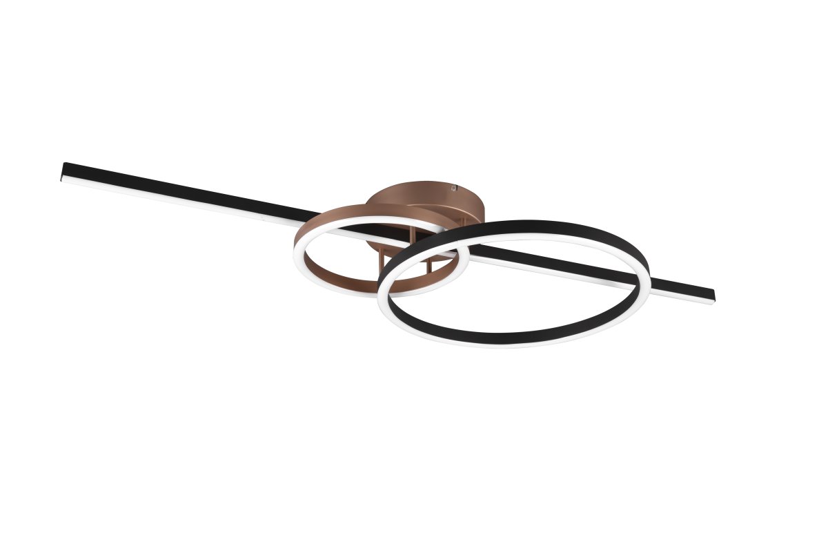 Montilla 100cm Brun plafond från Trio Lighting - Med nattljus, minnesfunktion och fj&auml;rrkontroll erbjuder den maximal bekv&auml;mlighet.