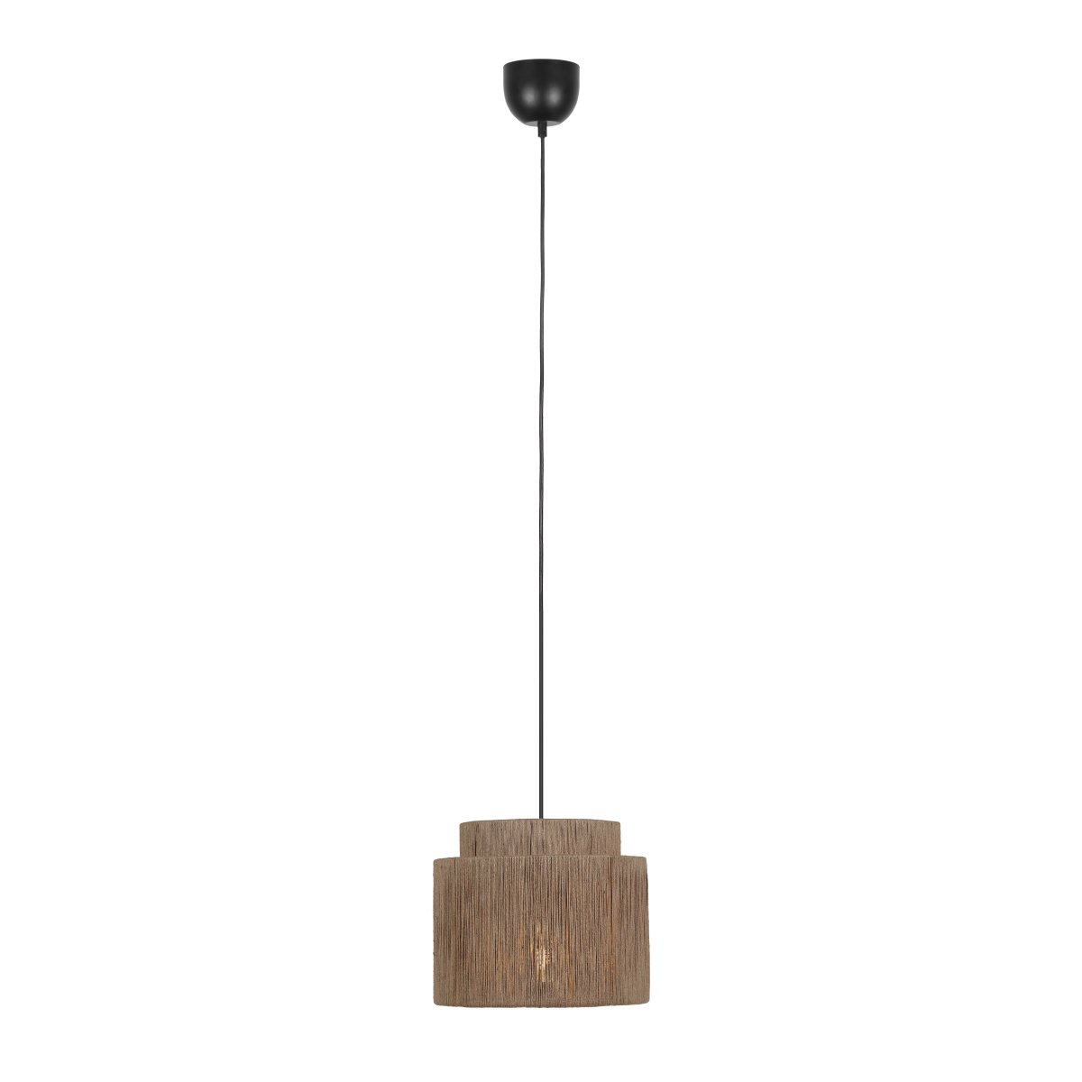 Smilla Ø30 Natur taklampa från Trio Lighting - Med sin eleganta kombination av naturlig jute och svart matt metall balanserar Smilla rustik charm med modern design &ndash; en perfekt detalj f&ouml;r en stilfull och harmonisk inredning.