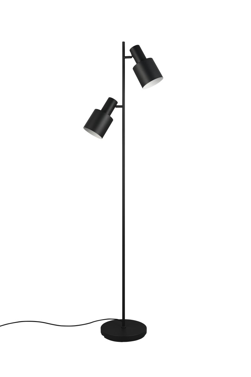 Agudo Svart golvlampa från Trio Lighting - Agudo &auml;r en stilren och modern golvlampa som kombinerar funktionalitet med en elegant design.