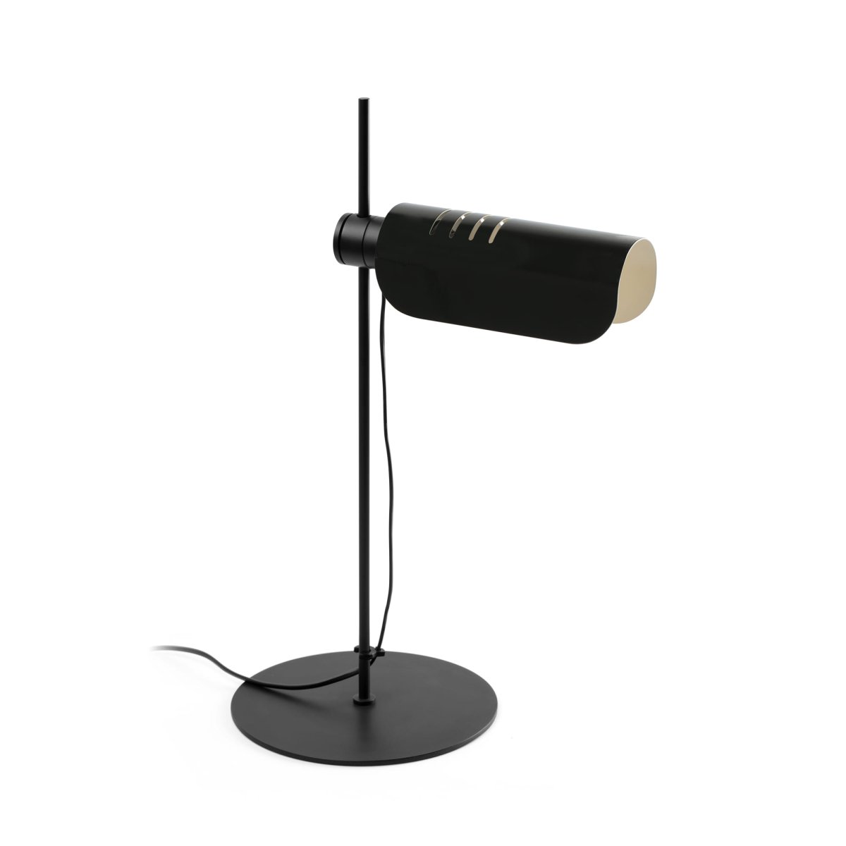 Martinica 53cm Svart skrivbordslampa från Faro Barcelona - En lampa som v&aring;gar bryta mot det strikta och inbjuder till att leka med ljusets uttryck &ndash; b&aring;de i hem och offentliga milj&ouml;er.