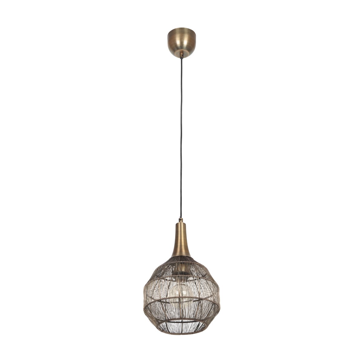 Soraya Ø26 Antikmässing taklampa från Trio Lighting - Soraya &auml;r en elegant takpendel i metall med en vacker antikm&auml;ssingsfinish.