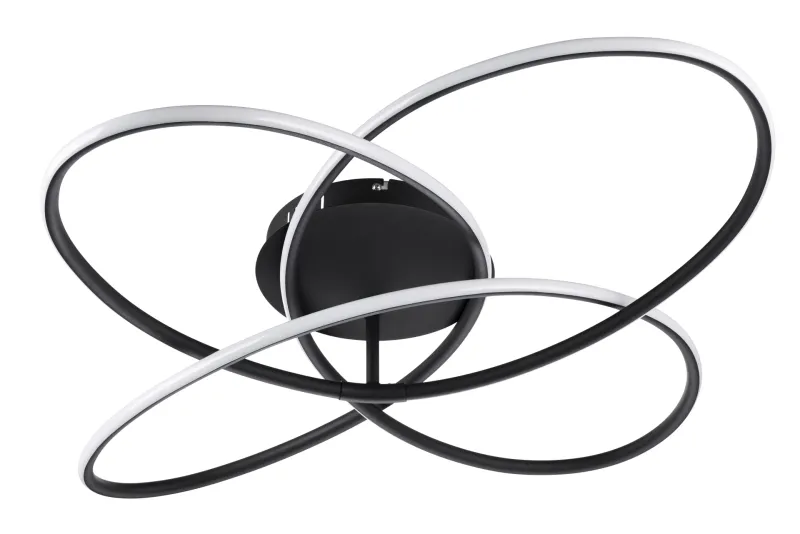 Panda Ø80 Svart plafond från Globo Lighting - En imponerande blickf&aring;ngare f&ouml;r ditt hem &ndash; Panda plafond drar till sig all uppm&auml;rksamhet med sin moderna och uttrycksfulla design.