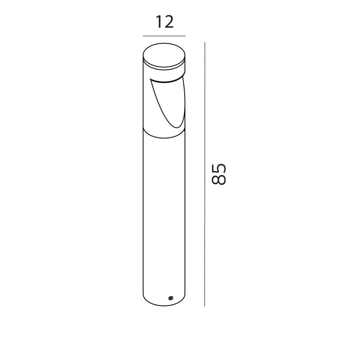 Oppland 85cm Grafit pollare från Norlys - Den har en integrerad LED-ljusk&auml;lla med en f&auml;rgtemperatur p&aring; 3000K och ett ljusfl&ouml;de p&aring; 304 lumen, vilket ger ett varmvitt och behagligt ljus.