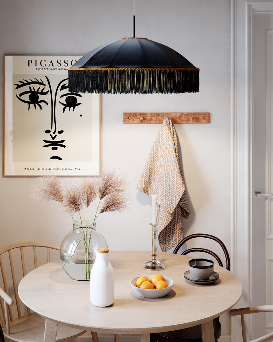 Francis Ø60 Svart taklampa från By Rydéns - Med en diameter p&aring; 60 cm och en h&ouml;jd p&aring; 35 cm blir Francis en i&ouml;gonfallande detalj i ditt utrymme.