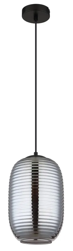 Jefrey Ø20 Rökfärgad taklampa från Globo Lighting - Denna eleganta taklampa &auml;r utrustad med en rund kupa i r&ouml;kf&auml;rgat glas.
