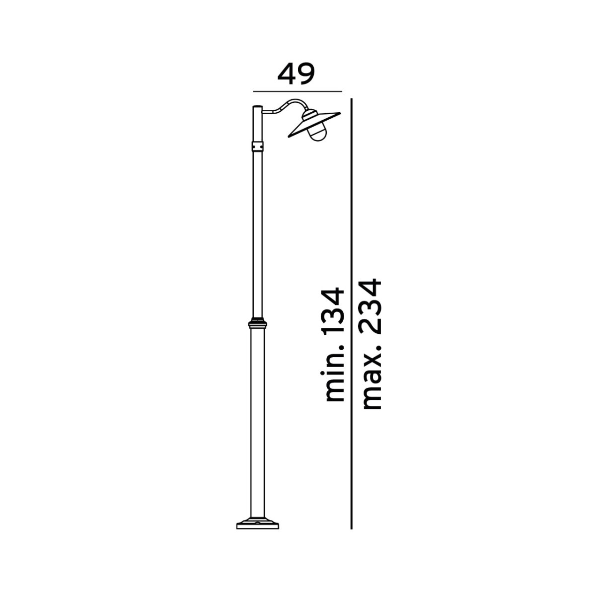 Karlstad 235cm Svart stolpe från Norlys - Denna klassiska stolpe passar perfekt f&ouml;r att belysa utomhusomr&aring;den som tr&auml;dg&aring;rdar eller g&aring;ngv&auml;gar och ger ett stilrent intryck med sin tidl&ouml;sa design.