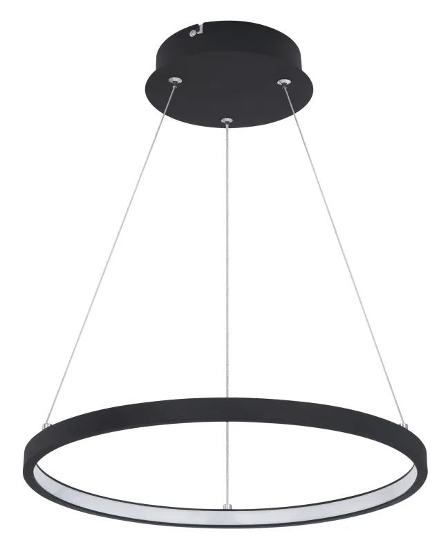 Ralph Ø38 Svart taklampa från Globo Lighting - Den moderna, runda takpendeln Ralph i mattsvart &auml;r en stilren blickf&aring;ngare i ditt hem.