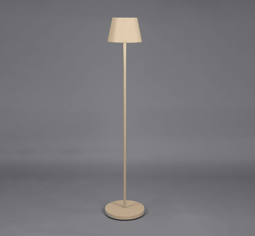 Pomezia 124cm Sand portabel från Konstsmide - P&aring; lampan hittar du en touchdimmer f&ouml;r att kunna justera ljusstyrkan och f&auml;rgtemperaturen.