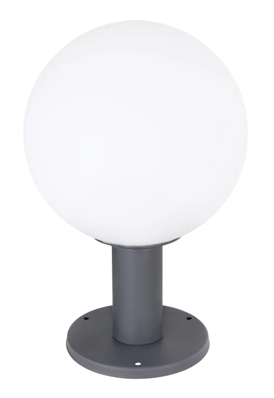 Ossy 38cm Antracit från Globo Lighting - Tillverkad i antracitf&auml;rgad gjuten aluminium med en elegant opalglassf&auml;r (&oslash; 25cm), sprider den ett mjukt och behagligt ljus.