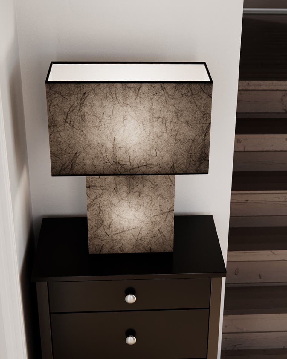 iSquare 50cm Svart bordslampa från By Rydéns - L&aring;t iSquare bli ett tillskott till din heminredning, perfekt f&ouml;r att skapa en harmonisk atmosf&auml;r med en touch av japansk elegans.