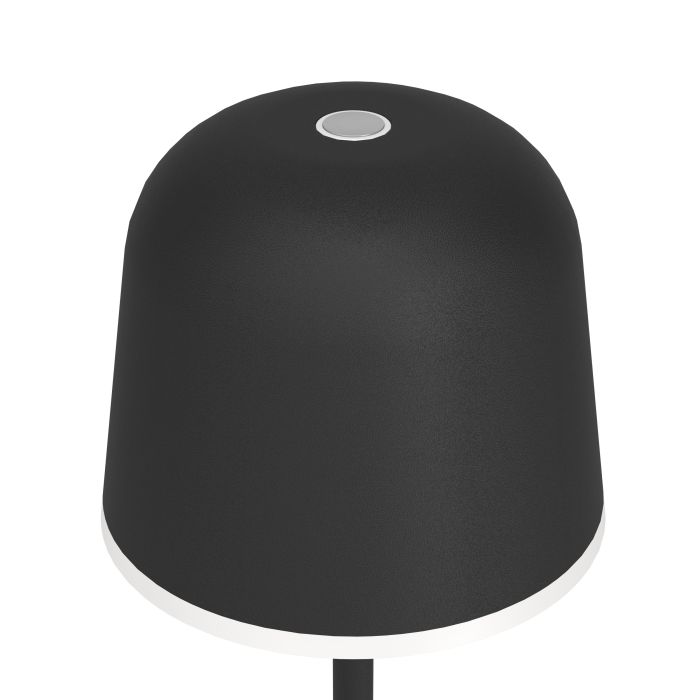 Mannera 34cm Svart portabel från Eglo - Den laddas enkelt med medf&ouml;ljande USB-kabel, vilket g&ouml;r den smidig att ta med &ouml;verallt &ndash; oavsett om du &auml;r p&aring; uteplatsen, i tr&auml;dg&aring;rden eller p&aring; picknick.