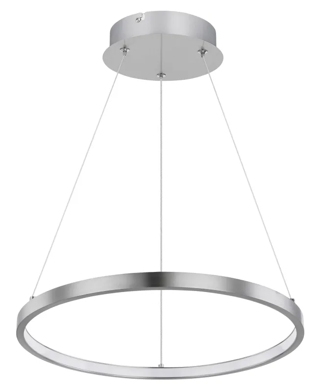 Ralph Ø38 Nickel taklampa från Globo Lighting - Den moderna, runda takpendeln Ralph i matt nickel &auml;r en stilren blickf&aring;ngare i ditt hem.