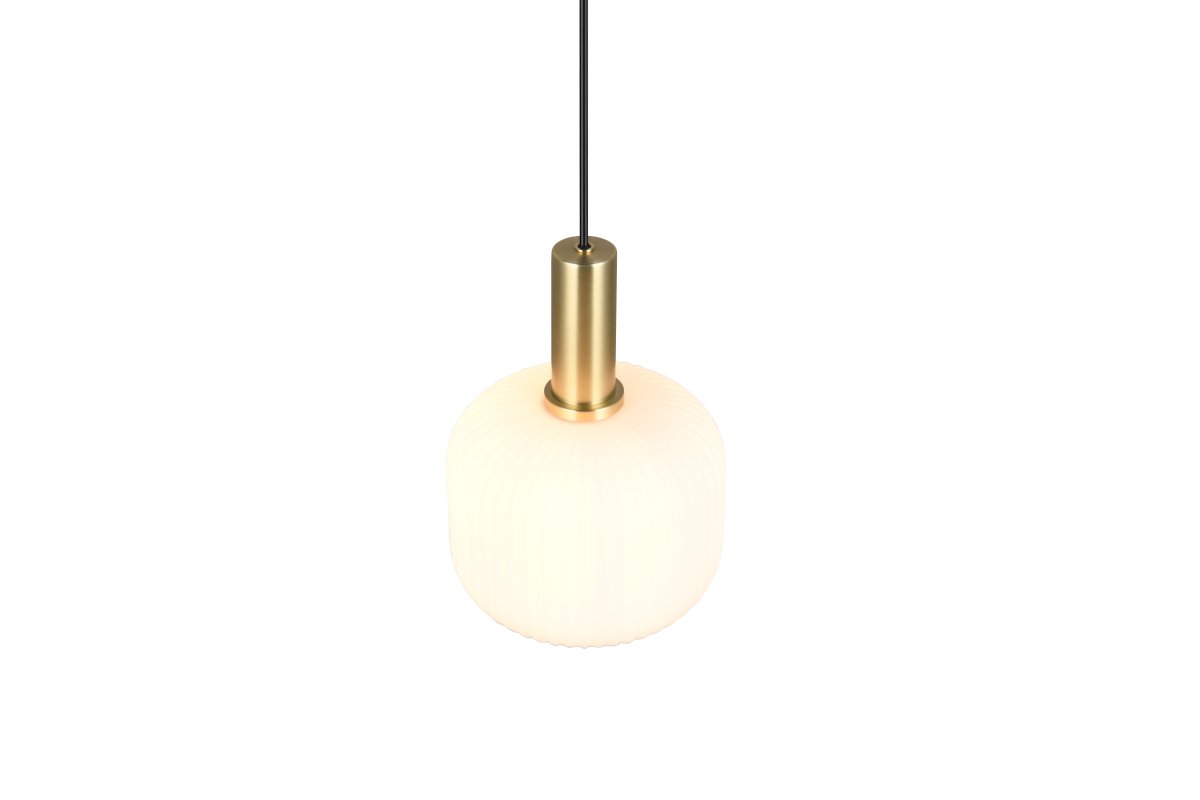 Diva Ø20 Vit från Trio Lighting - Den gyllene detaljen i mattm&auml;ssing adderar en lyxig touch och ger lampan en sofistikerad karakt&auml;r.