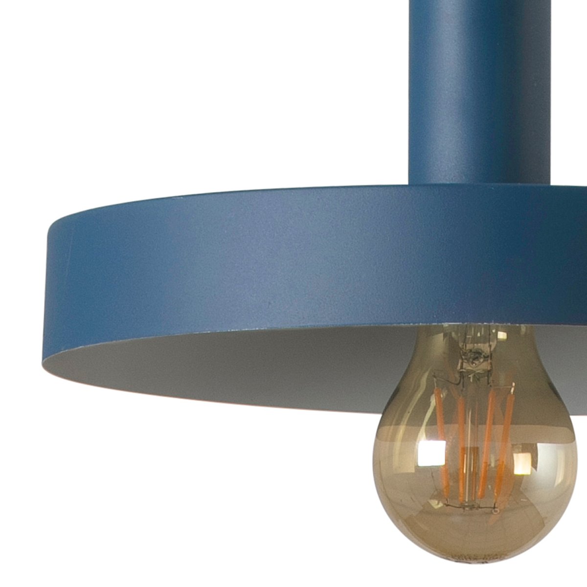 Whizz Ø25 Blå taklampa från Faro Barcelona - Whizz &auml;r en stilren pendellampa formgiven av Christoph Friedrich Wagner, med en modern f&auml;rgkombination i vitt och bl&aring;tt.