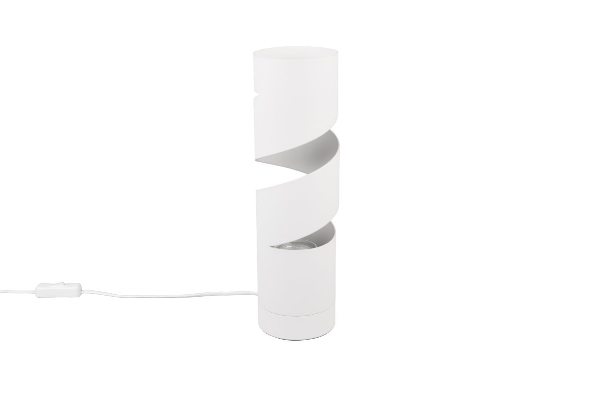 Stream 35cm Vit bordslampa från Trio Lighting - Stream &auml;r en modern och elegant bordslampa som f&aring;ngar blicken med sin unika spiralformade design.