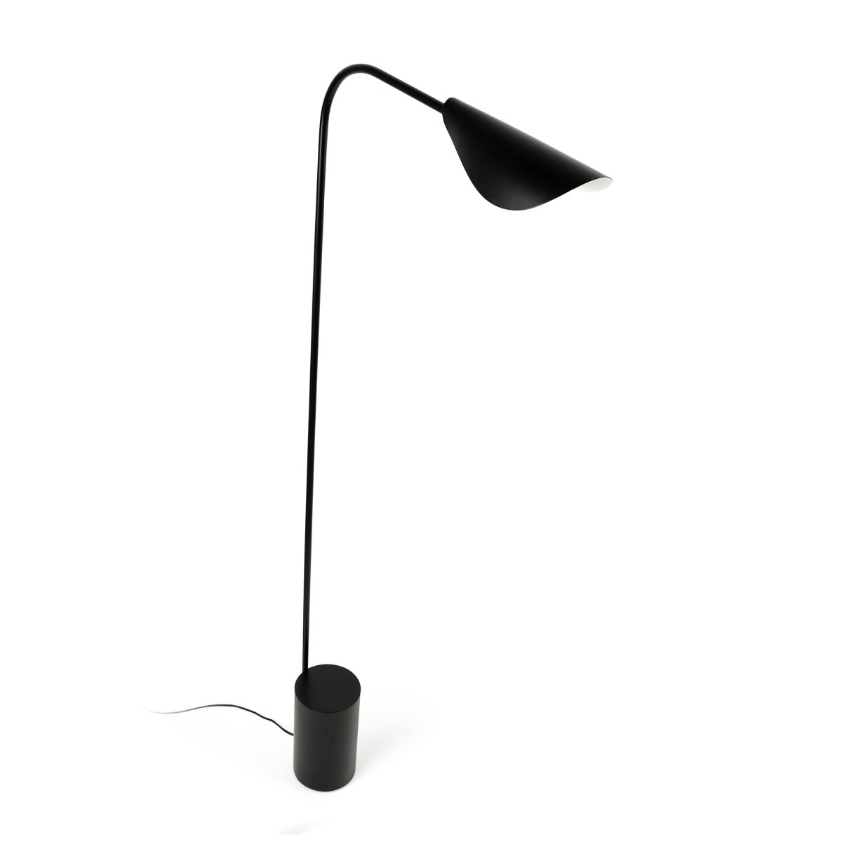 Liggera Svart golvlampa från Faro Barcelona - De mjuka, naturliga formerna p&aring;minner om siluetten av en v&auml;xtgren och ger lampan en harmonisk och organisk k&auml;nsla.