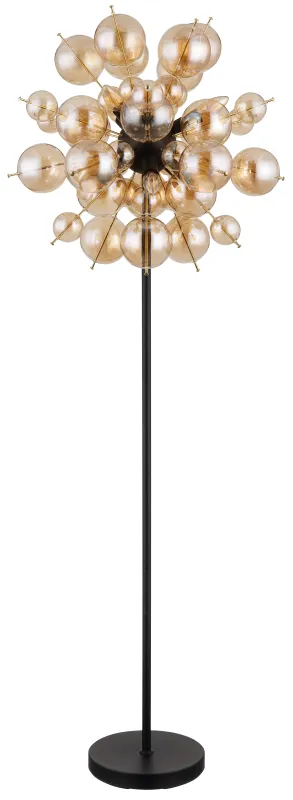 Udo Amber golvlampa från Globo Lighting - Ge ditt hem en modern och extravagant touch med Udo golvlampa &ndash; en perfekt kombination av design, funktion och atmosf&auml;riskt ljus.