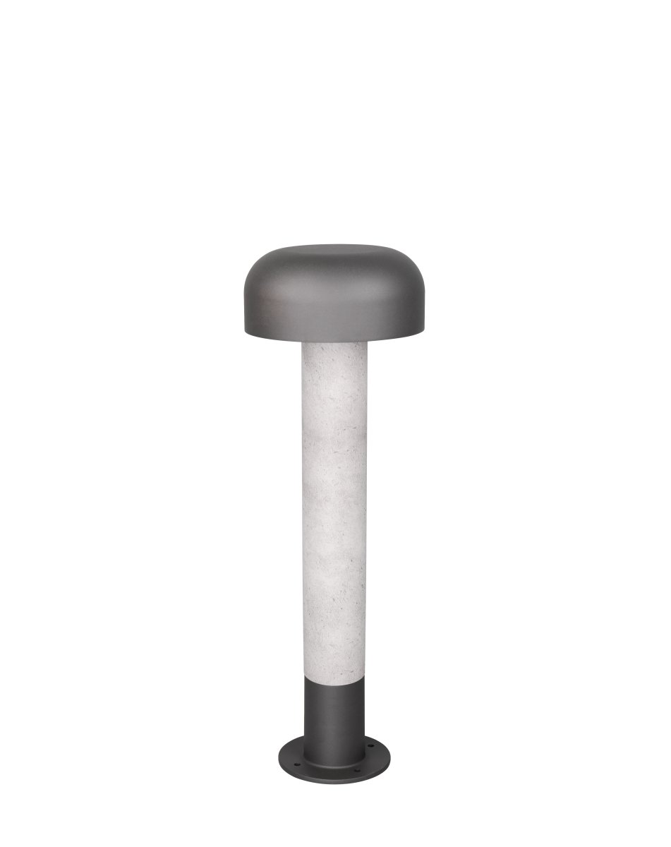 Fraser 54cm Betongutseende pollare från Trio Lighting - Fraser &auml;r tillverkad av gjuten aluminium och kombinerar modern minimalism med naturn&auml;ra detaljer.